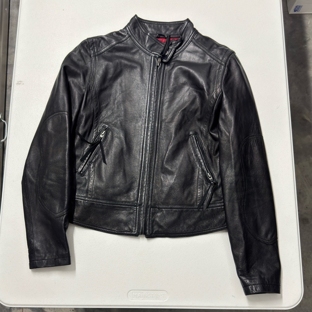 Street Legal Leather Cafe Racer Jacket womans LBlack Excellent Moto Biker Coat